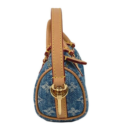 Louis Vuitton Key Holder Bijou Sac Micro Speedy Monogram Denim Blue Handbag