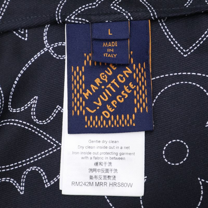 Louis Vuitton Mrr Printed Long Sleeve Silk Pajama Overshirt