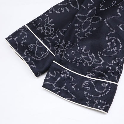 Louis Vuitton Mrr Printed Long Sleeve Silk Pajama Overshirt
