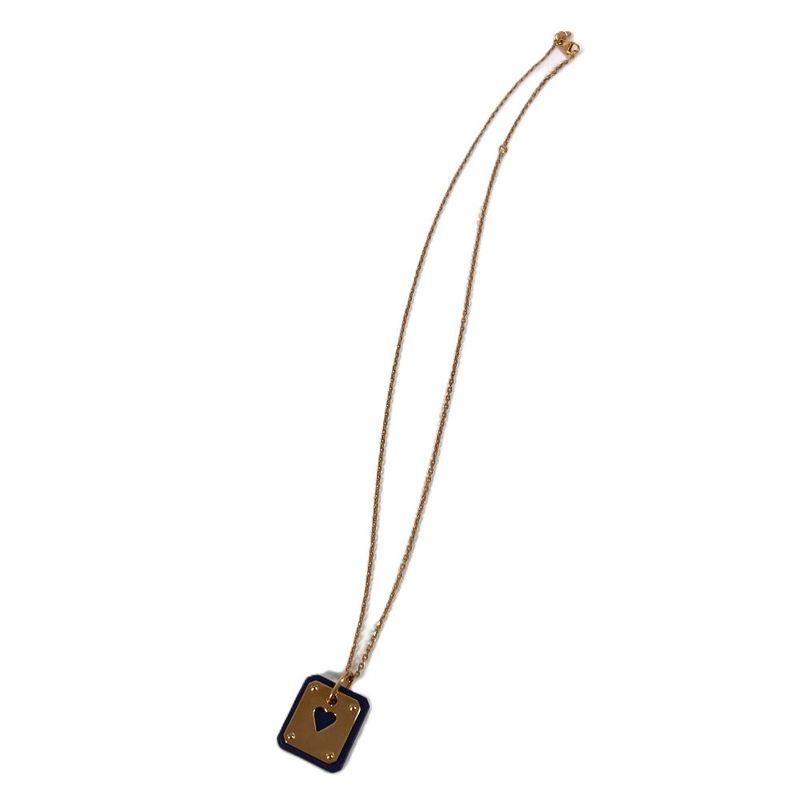 Hermes Necklace Asdukuru PM Asdukur PM Leather Black