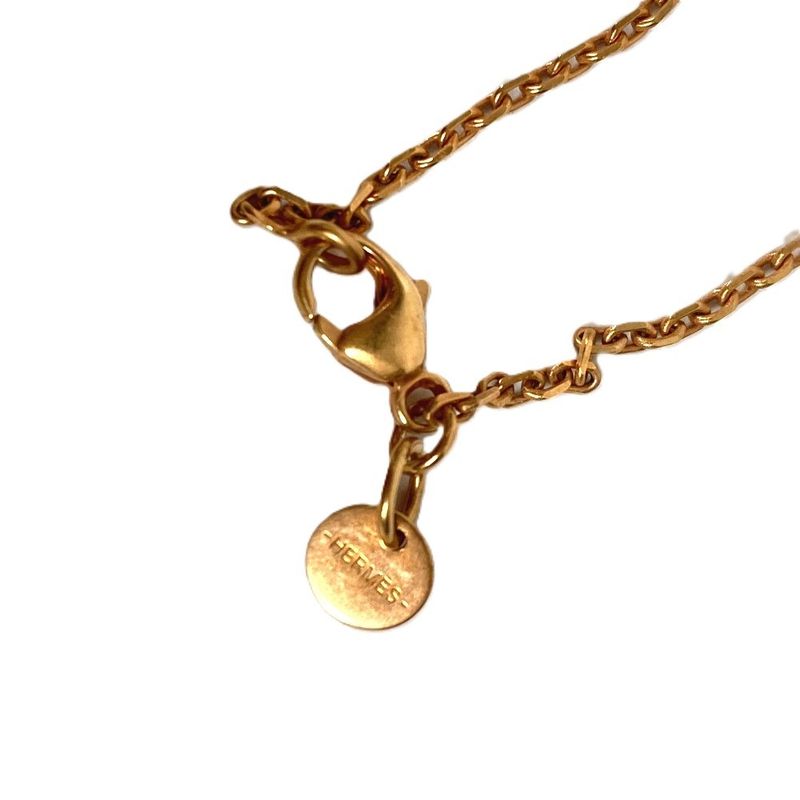 Hermes Necklace Asdukuru PM Asdukur PM Leather Black