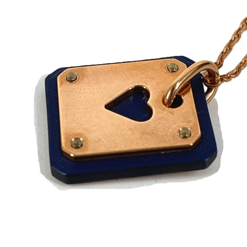 Hermes Necklace Asdukuru PM Asdukur PM Leather Black