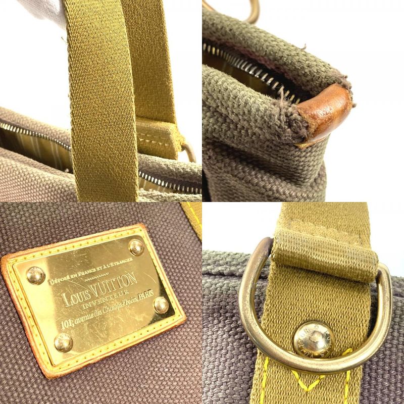 Louis Vuitton Shoulder Bag Cabas MM Cotton Khaki