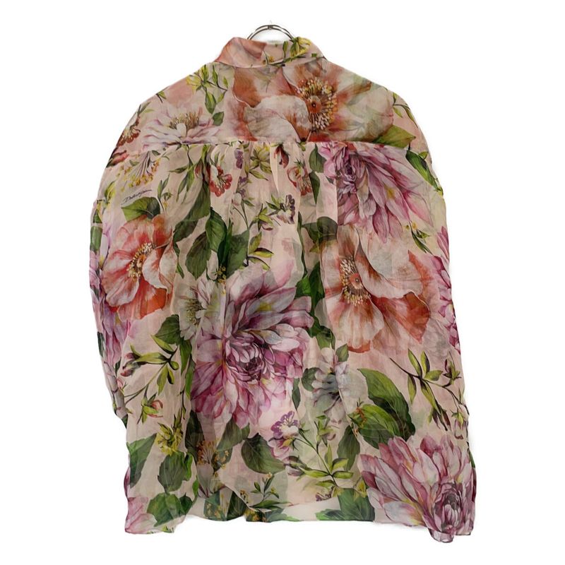Dolce & Gabbana Floral Print Silk Oversize Shirt 42