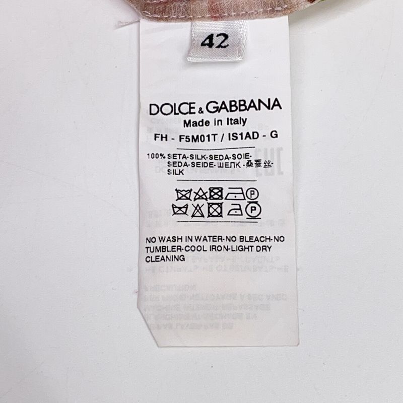 Dolce & Gabbana Floral Print Silk Oversize Shirt 42