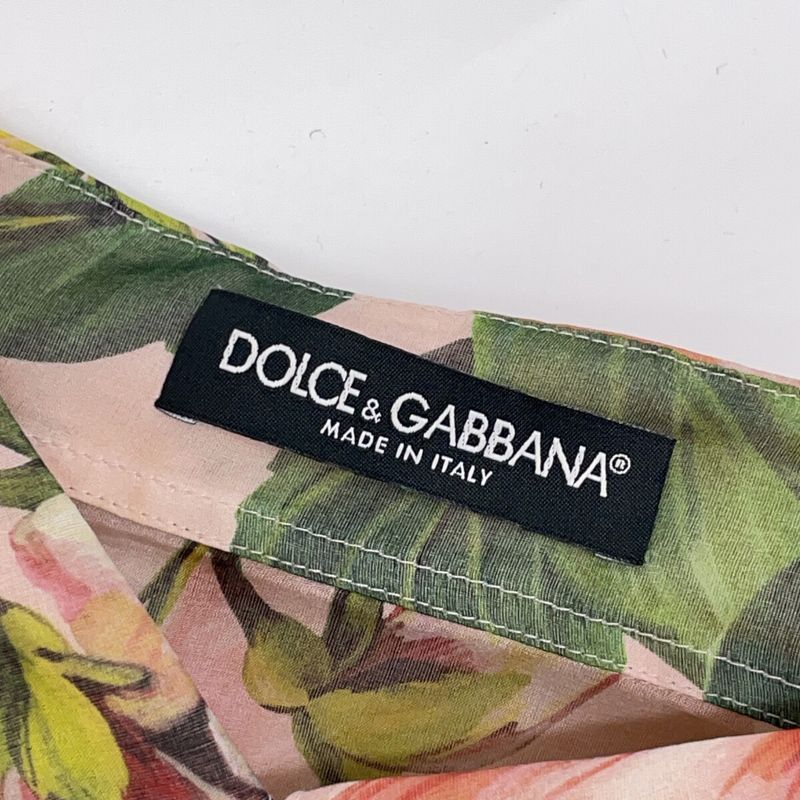 Dolce & Gabbana Floral Print Silk Oversize Shirt 42
