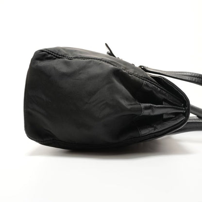 Prada Shoulder Bag Nylon Leather Triangle Logo Buckle