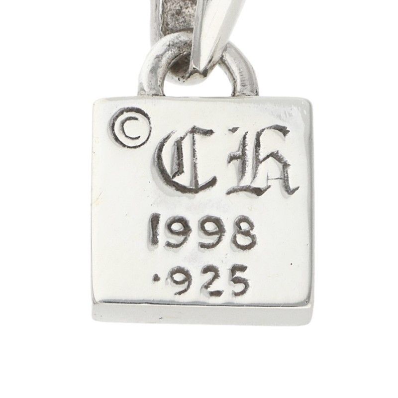 Chrome Hearts Framed Heart Charm Silver Necklace Top