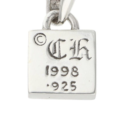 Chrome Hearts Framed Heart Charm Silver Necklace Top