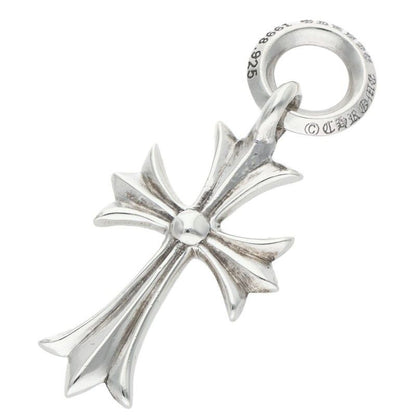 Chrome Hearts Tiny CH Cross Charm Silver Necklace Top