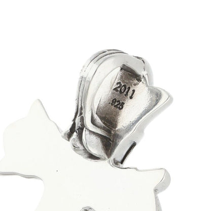 Chrome Hearts Dbl CH Crs Sml Small Double CH Cross Pendant Silver Necklace