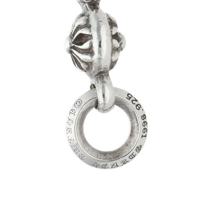 Chrome Hearts Tny CH Crs 1 Ball Tiny Ch Cross Charm Silver Necklace Top