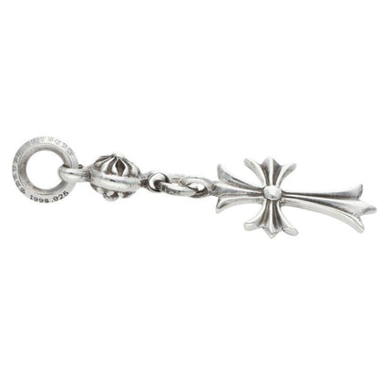 Chrome Hearts Tny CH Crs 1 Ball Tiny Ch Cross Charm Silver Necklace Top