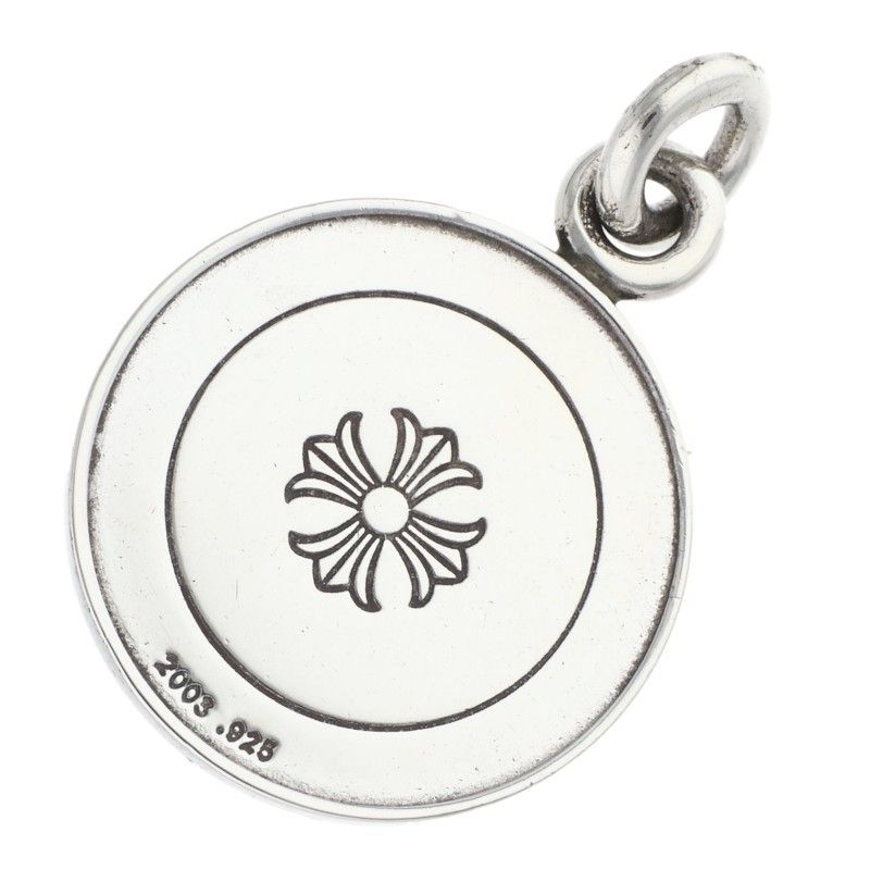 Chrome Hearts Chrm Angl Mdl Angel Medal Charm V1 Silver Necklace Top