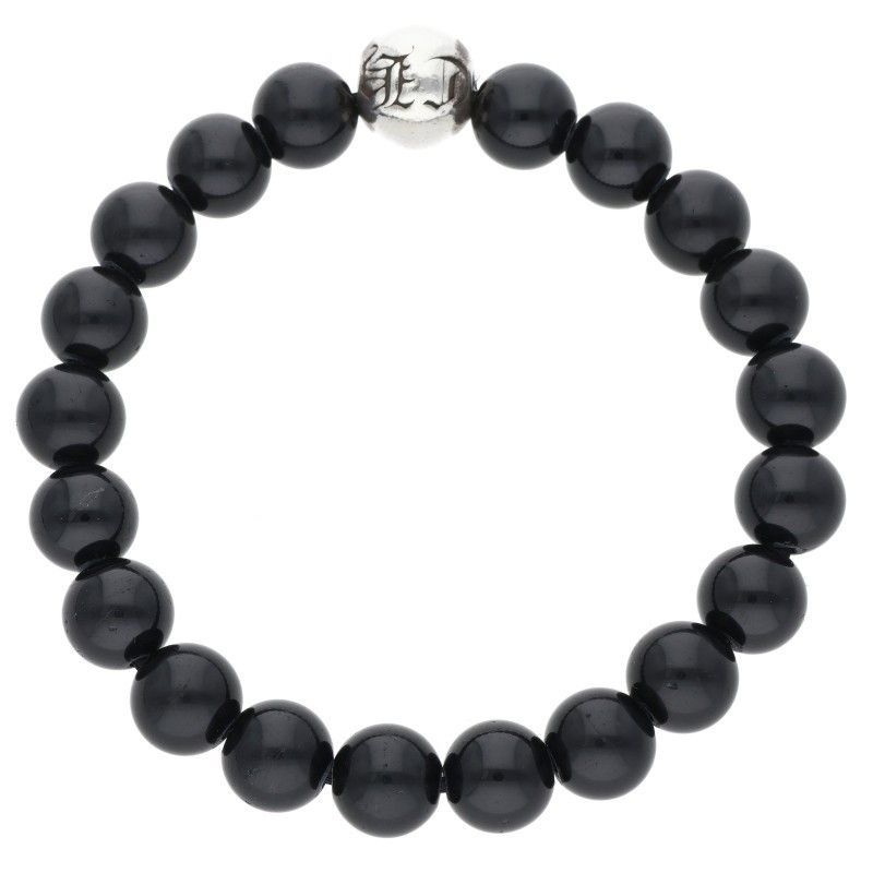 Chrome Hearts Bead Bracelet Black Tourmaline