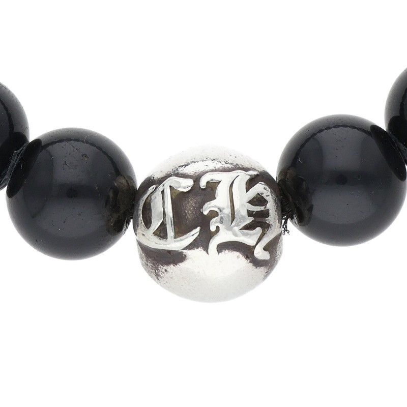 Chrome Hearts Bead Bracelet Black Tourmaline