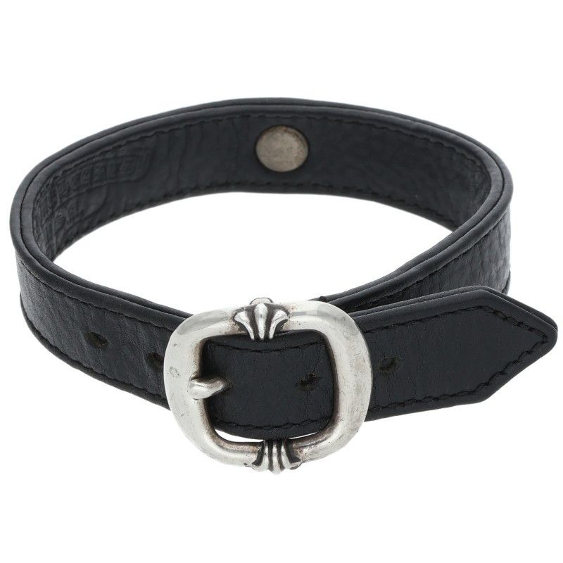Chrome Hearts Gunslinger Crossball Leather Bracelet 11