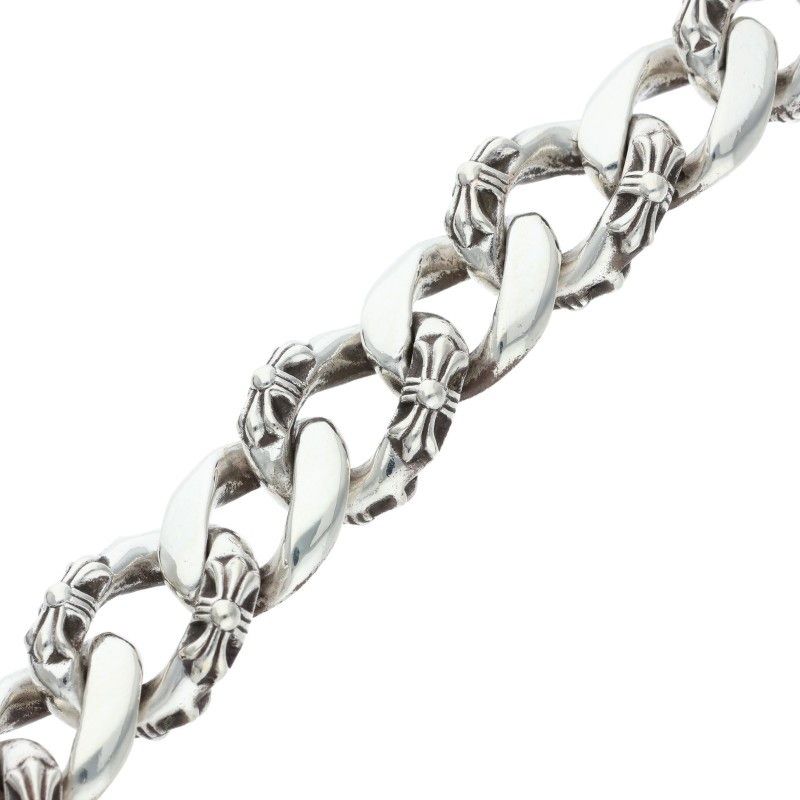 Chrome Hearts ID Dagger ID Fancy Link Silver Bracelet