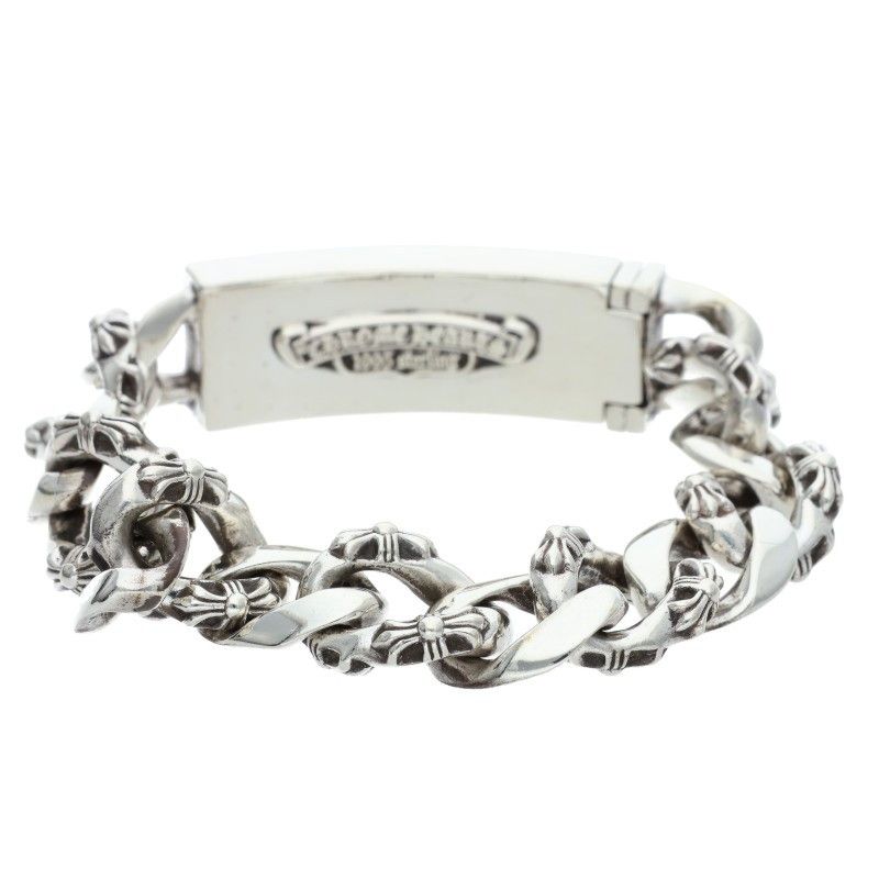 Chrome Hearts ID Dagger ID Fancy Link Silver Bracelet
