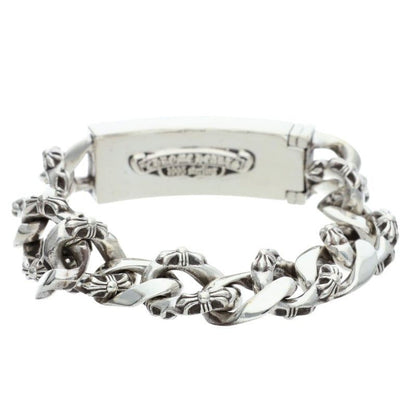 Chrome Hearts ID Dagger ID Fancy Link Silver Bracelet