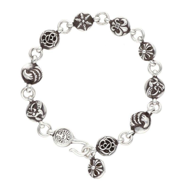 Chrome Hearts No2 Multi Ball 2 Silver Bracelet