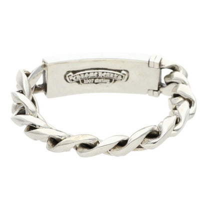 Chrome Hearts ID Floral Crs Cross ID Classic Silver Bracelet