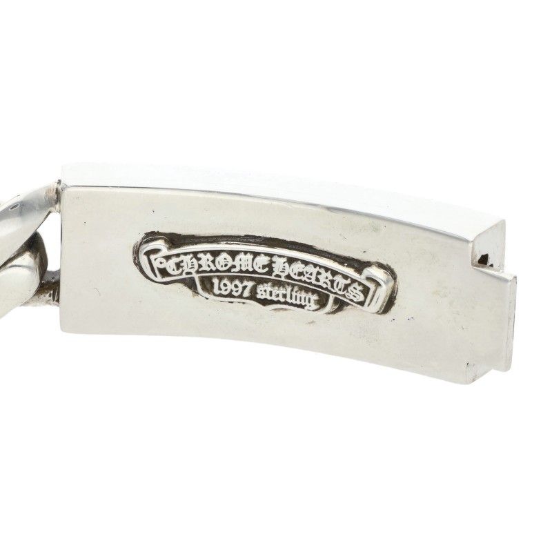 Chrome Hearts ID Floral Crs Cross ID Classic Silver Bracelet
