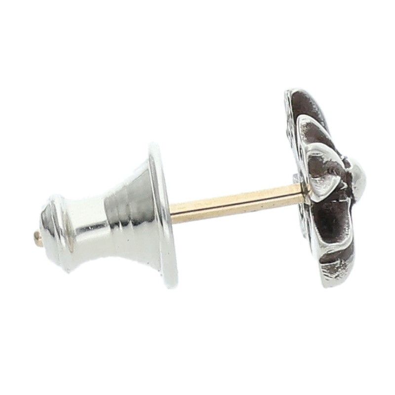 Chrome Hearts No2 CH Pls CH Plus Stud Silver Earrings