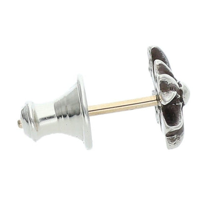 Chrome Hearts No2 CH Pls CH Plus Stud Silver Earrings