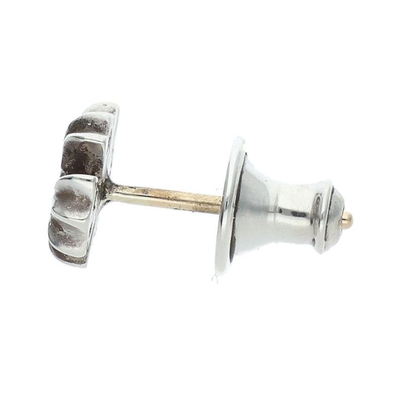 Chrome Hearts No2 CH Crs Dia CH Cross Stud Silver Earrings