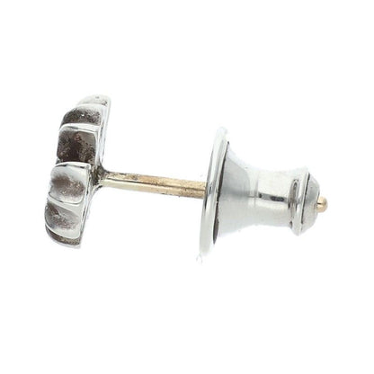 Chrome Hearts No2 CH Crs Dia CH Cross Stud Silver Earrings