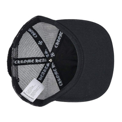 Chrome Hearts Trucker Cap 3 Cemetery Leather Patch Mesh Cap Hat