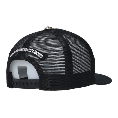 Chrome Hearts Trucker Cap 3 Cemetery Leather Patch Mesh Cap Hat