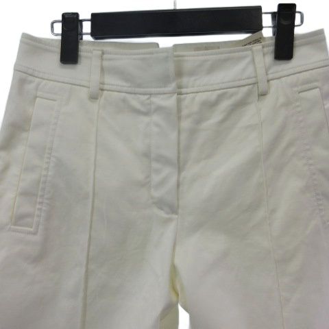 Hermes Wide Pants Cotton Stretch White 36