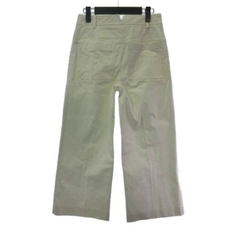 Hermes Wide Pants Cotton Stretch White 36