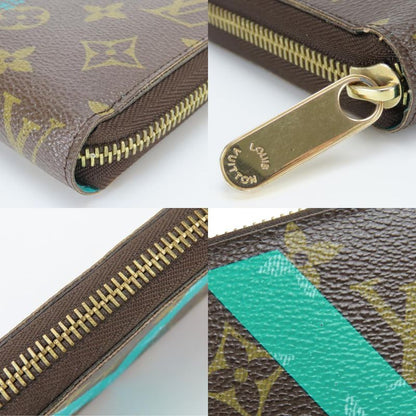 Louis Vuitton Wallet Zippy Monogram Turcoise Brown