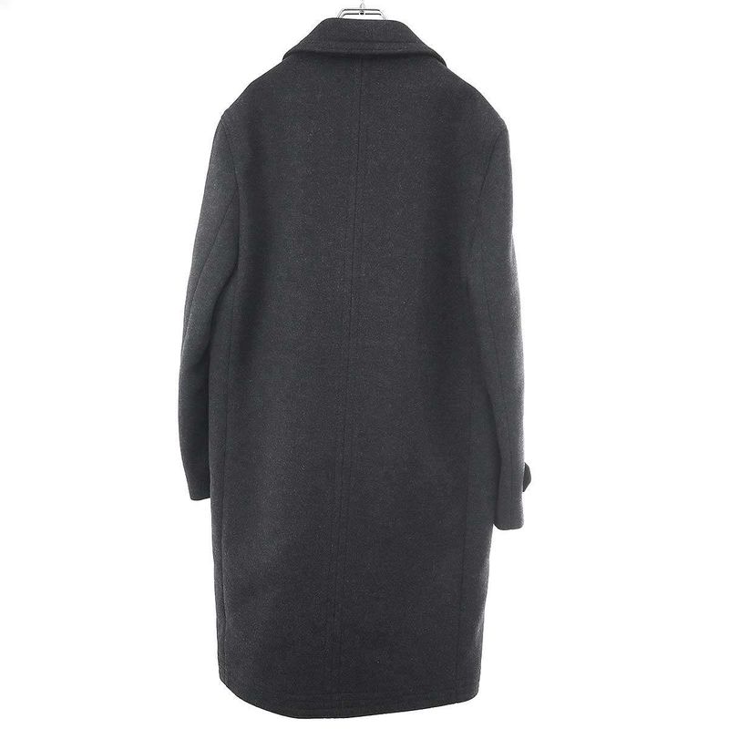 Prada Wool Cross Scot Gray 44 Coat