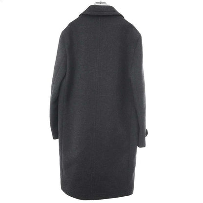Prada Wool Cross Scot Gray 44 Coat