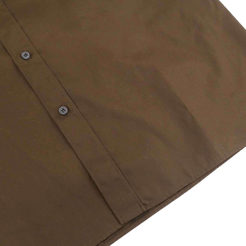 Prada Cotton Blend Short Sleeve Shirt Brown 40