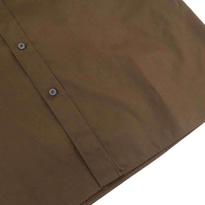 Prada Cotton Blend Short Sleeve Shirt Brown 40