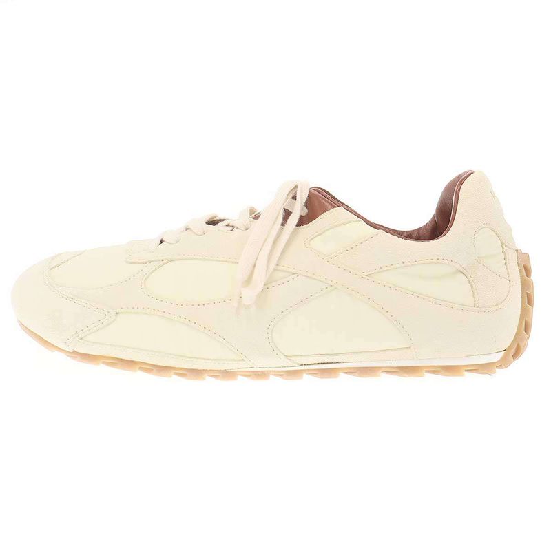 Bottega Veneta Orbit Flash Leather Combination Sneakers Ivory 41