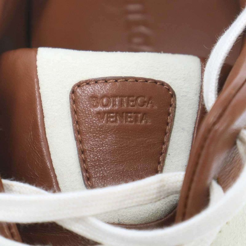 Bottega Veneta Orbit Flash Leather Combination Sneakers Ivory 41