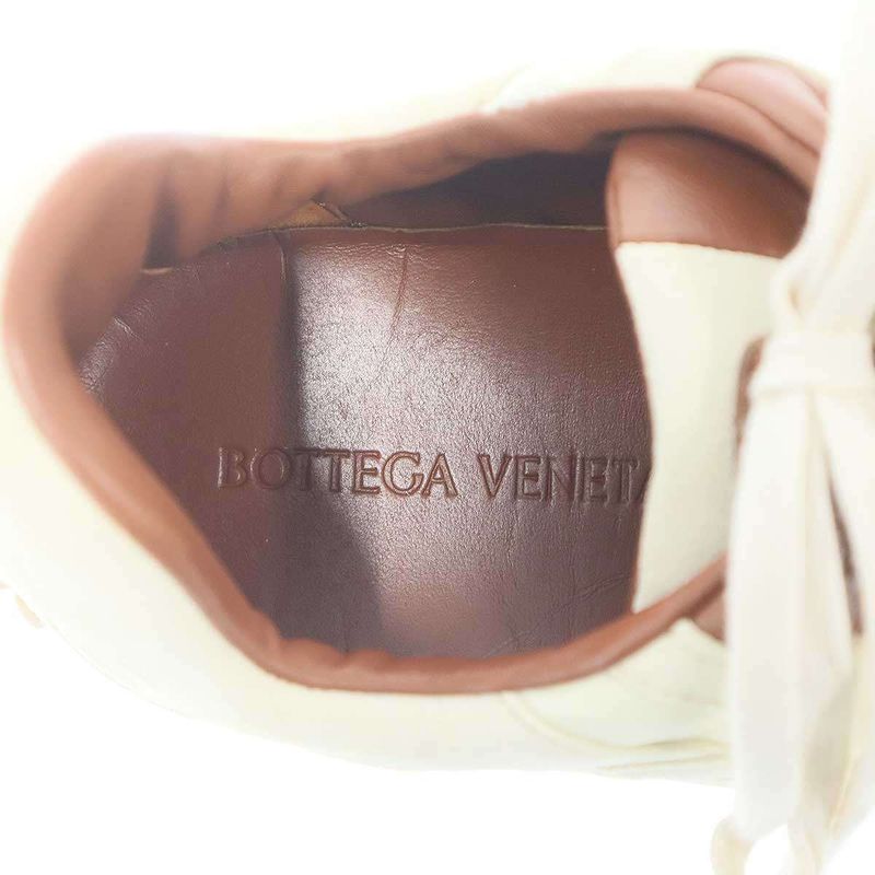 Bottega Veneta Orbit Flash Leather Combination Sneakers Ivory 41
