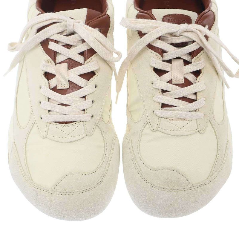 Bottega Veneta Orbit Flash Leather Combination Sneakers Ivory 41