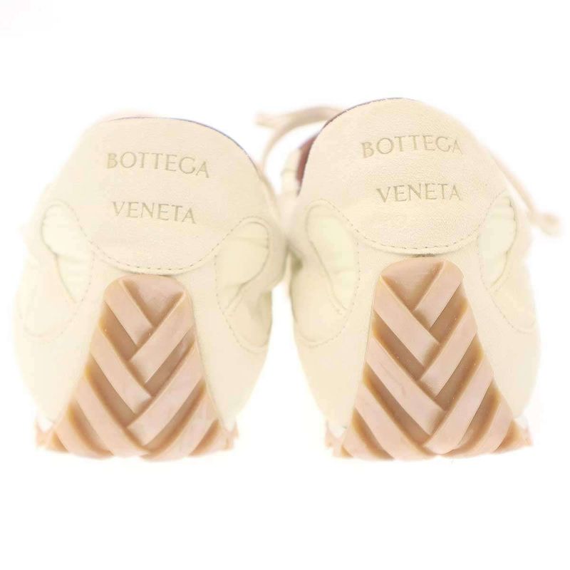 Bottega Veneta Orbit Flash Leather Combination Sneakers Ivory 41