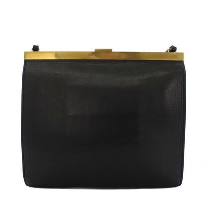 Celine Phoebe Philo Era Clasp Mini Shoulder Bag Leather Logo Foiing Black YT OH