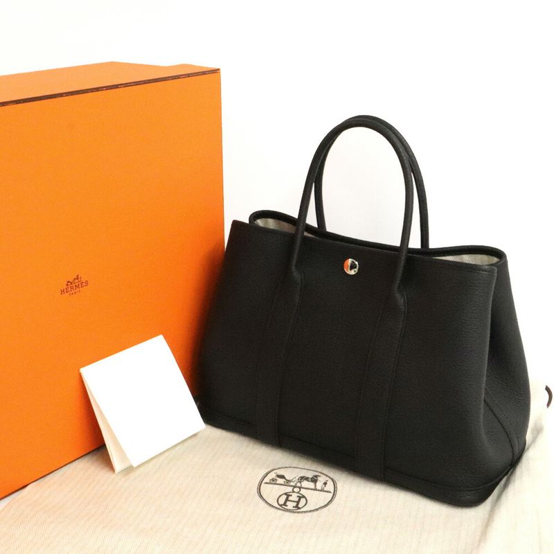 Hermes Garden Party 30 Negonda Manufactured Black Tote Handbag Female