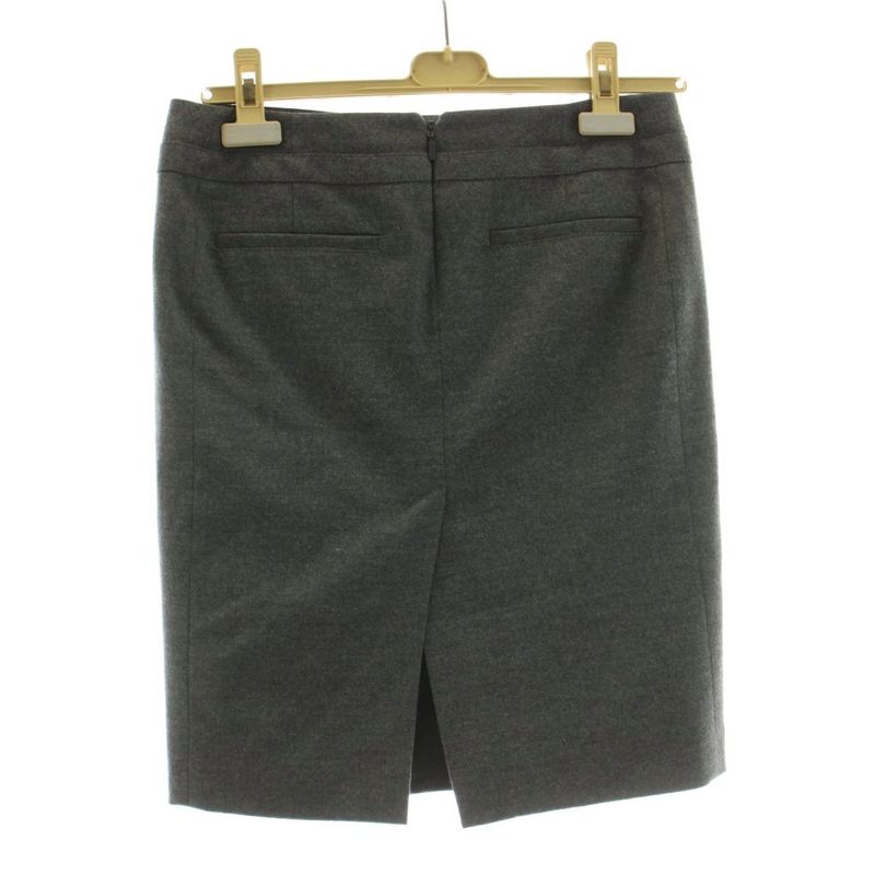 Gucci Tight Skirt Mini Horsebit Wool Cashmere Blend 38 Gray KU