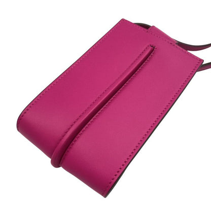 Fendi Shoulder Bag Graffiti Phone Pouch Pink Leather Smartphone Pochette Gold