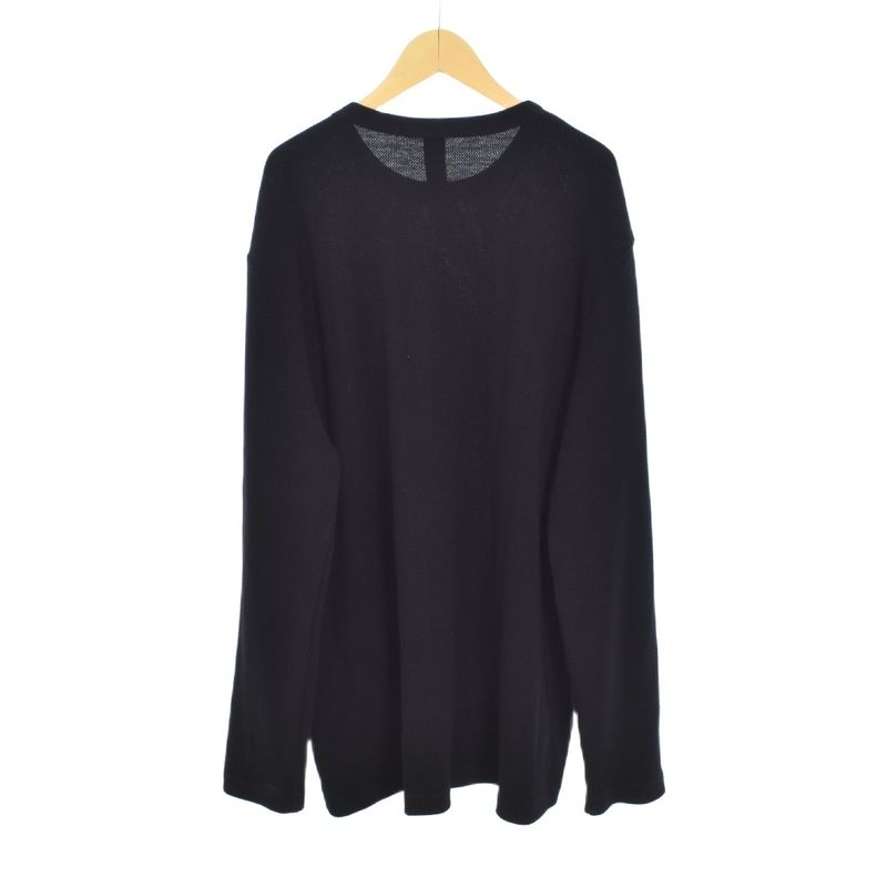 Chrome Hearts Not CH Logo Embroidery Thermal Knit Long Sleeve Top Waffle Long